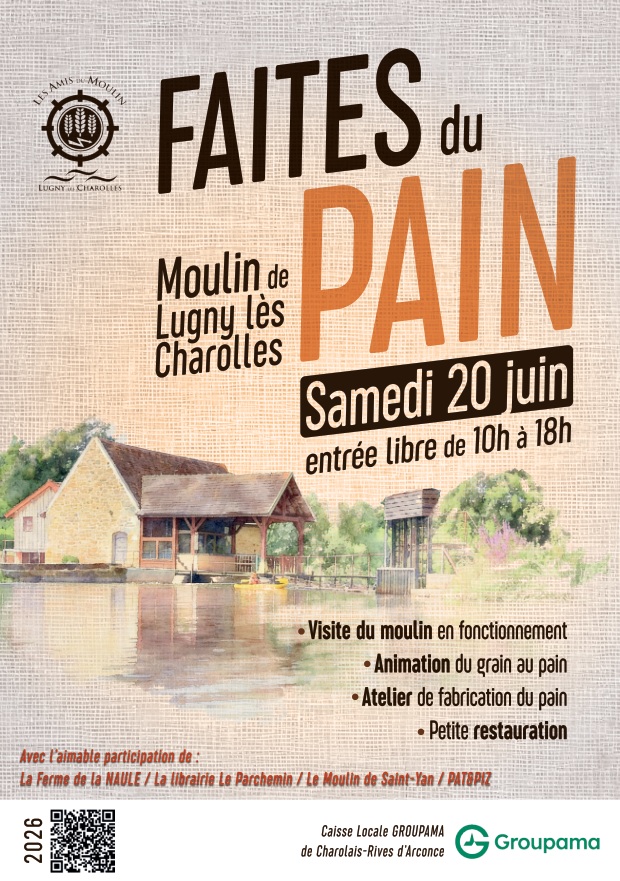 Flyer de la fête du moulin du 20 juin 2026